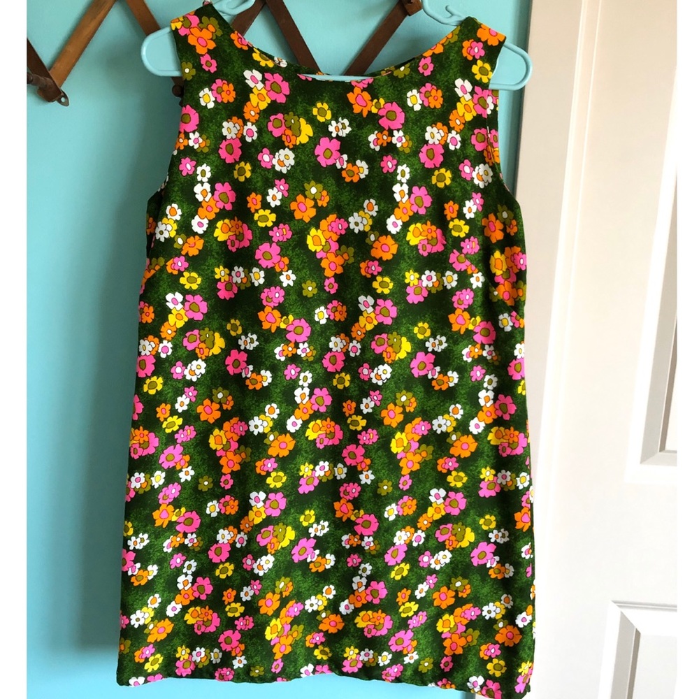 VTG 60s Hawaiian Floral Mini Dress